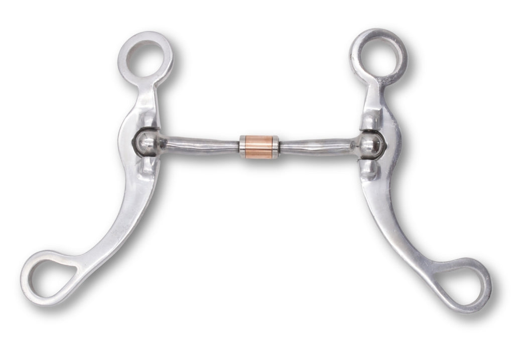 Western show snaffle bit mit Gravur, mit Kupferrolle 13,5cm,