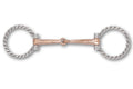 Snaffle Western Bit mit gedrehten Ringen, Westerngebiss 12,5 cm