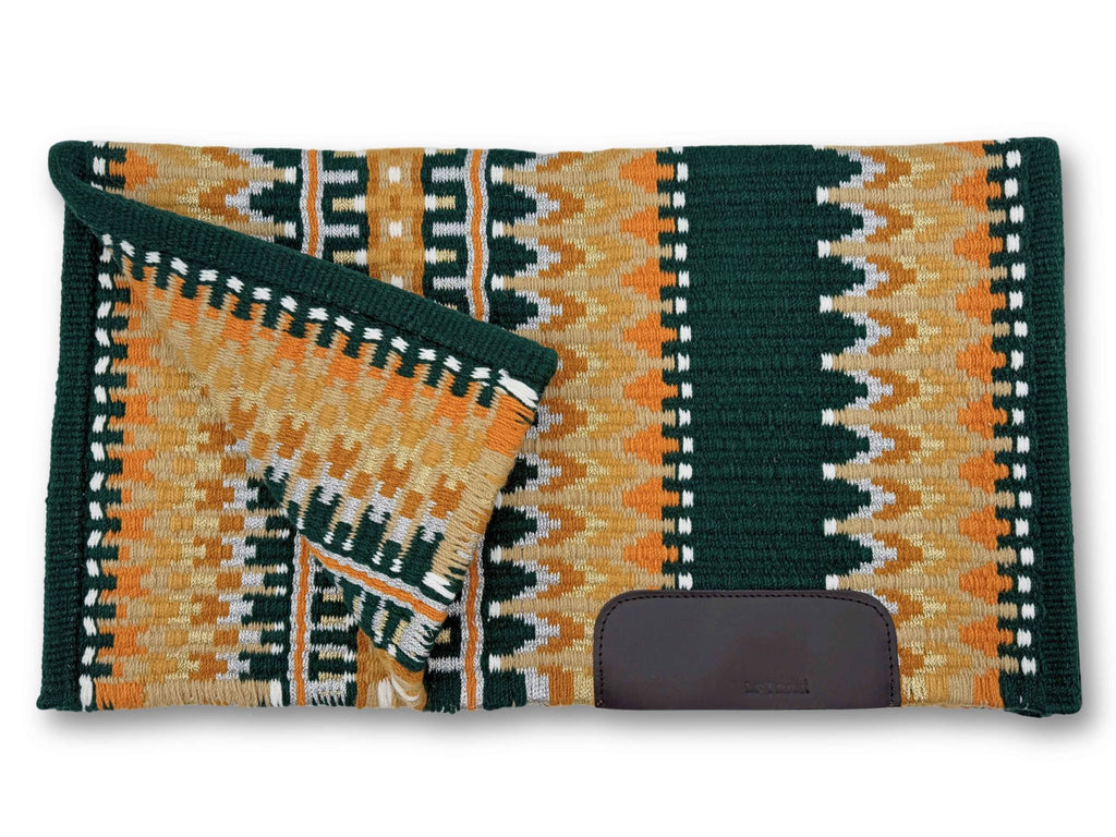 LpTrick - Premium Western Blanket Tannengrün, Gold, Beige