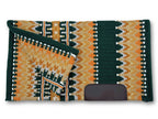 LpTrick - Premium Western Blanket Tannengrün, Gold, Beige