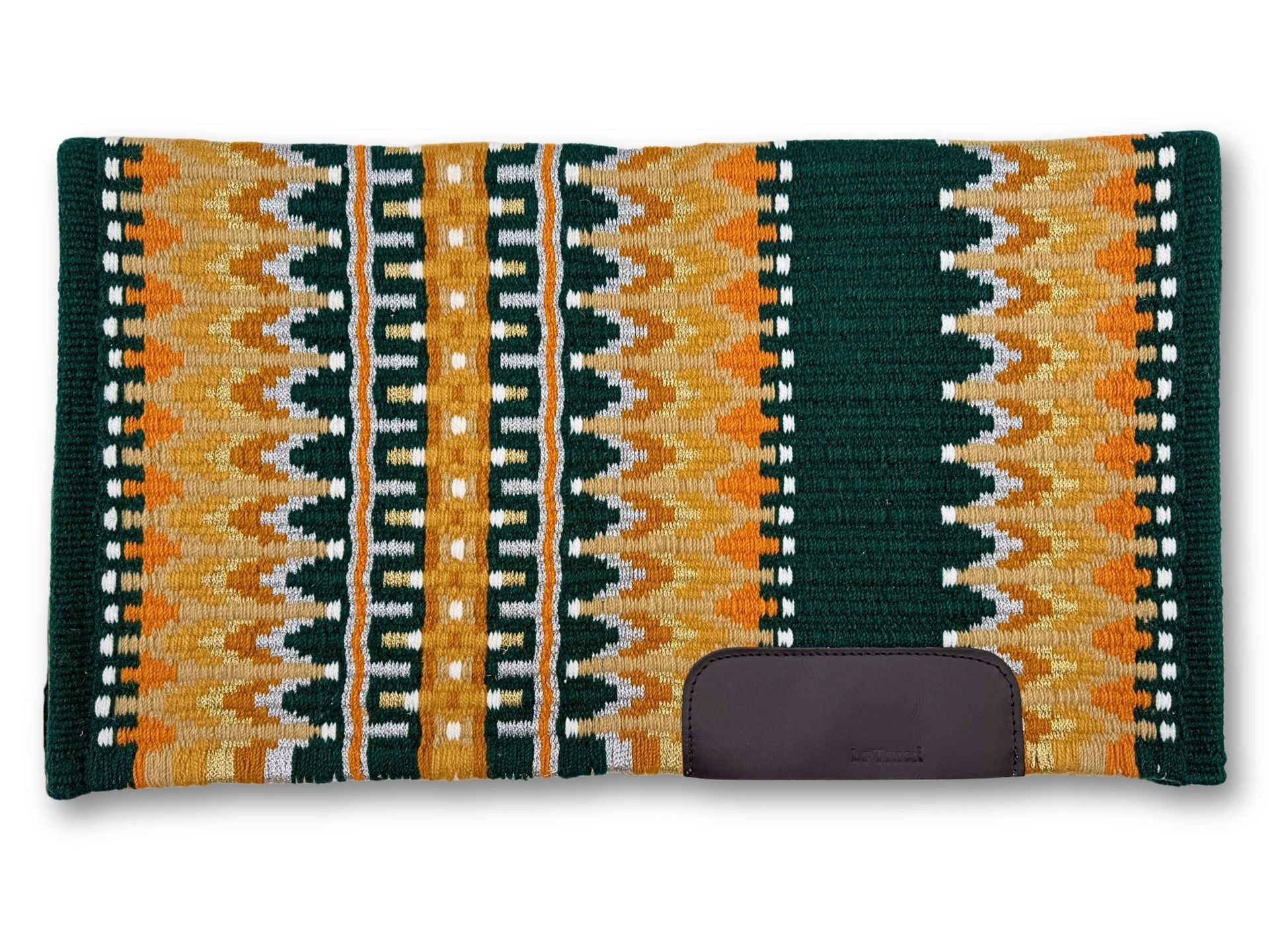 LpTrick - Premium Western Blanket Tannengrün, Gold, Beige