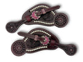 LpTrick - Sporenriemen burgundy/pink mit Perlen