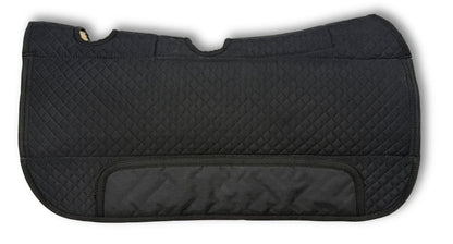 Premium aufpolster Western Lammfellpad schwarz, anatomisch