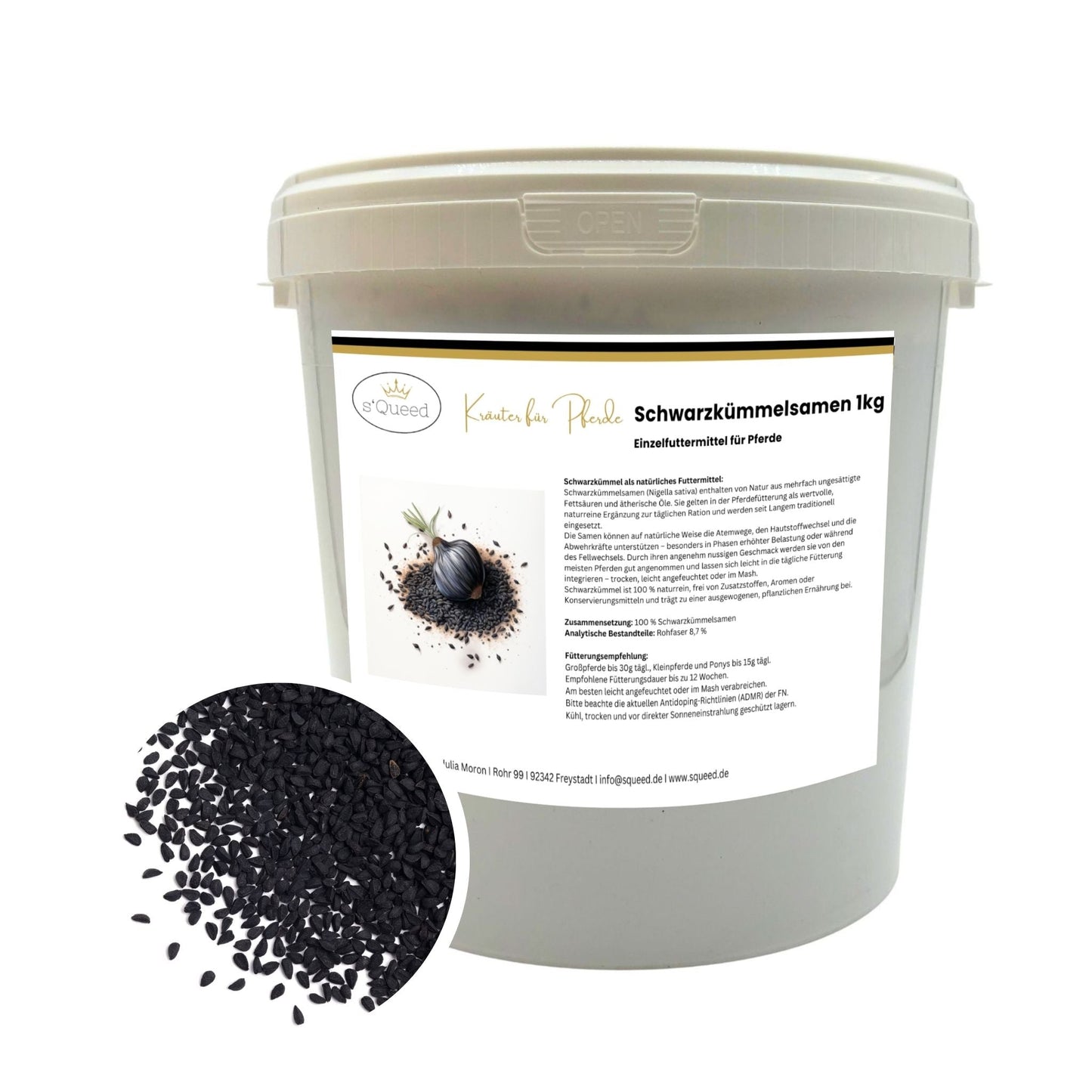 Schwarzkümmel Pferd 1kg