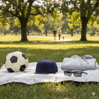 Snapback Cap - Navy Blue on Black
