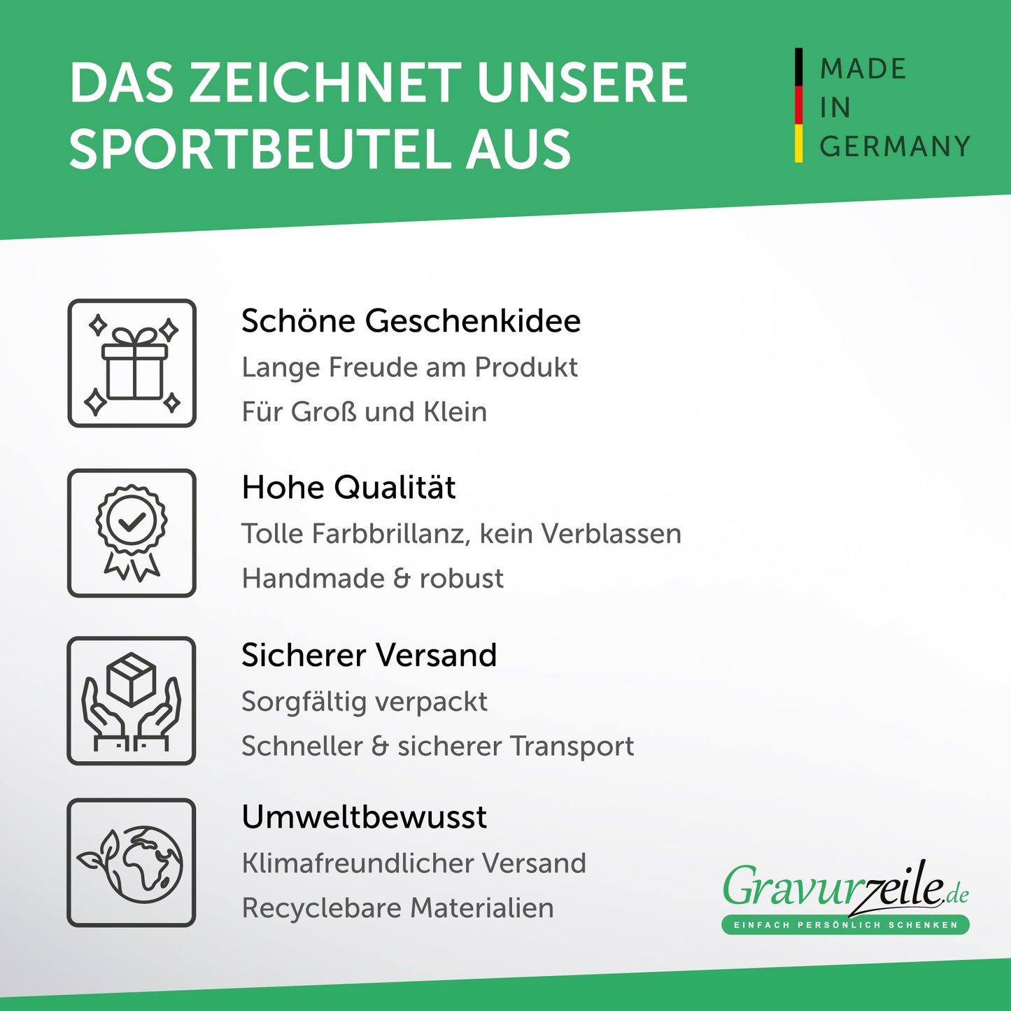 Bedruckter Turnbeutel mit Spruch „Ich geh reiten“