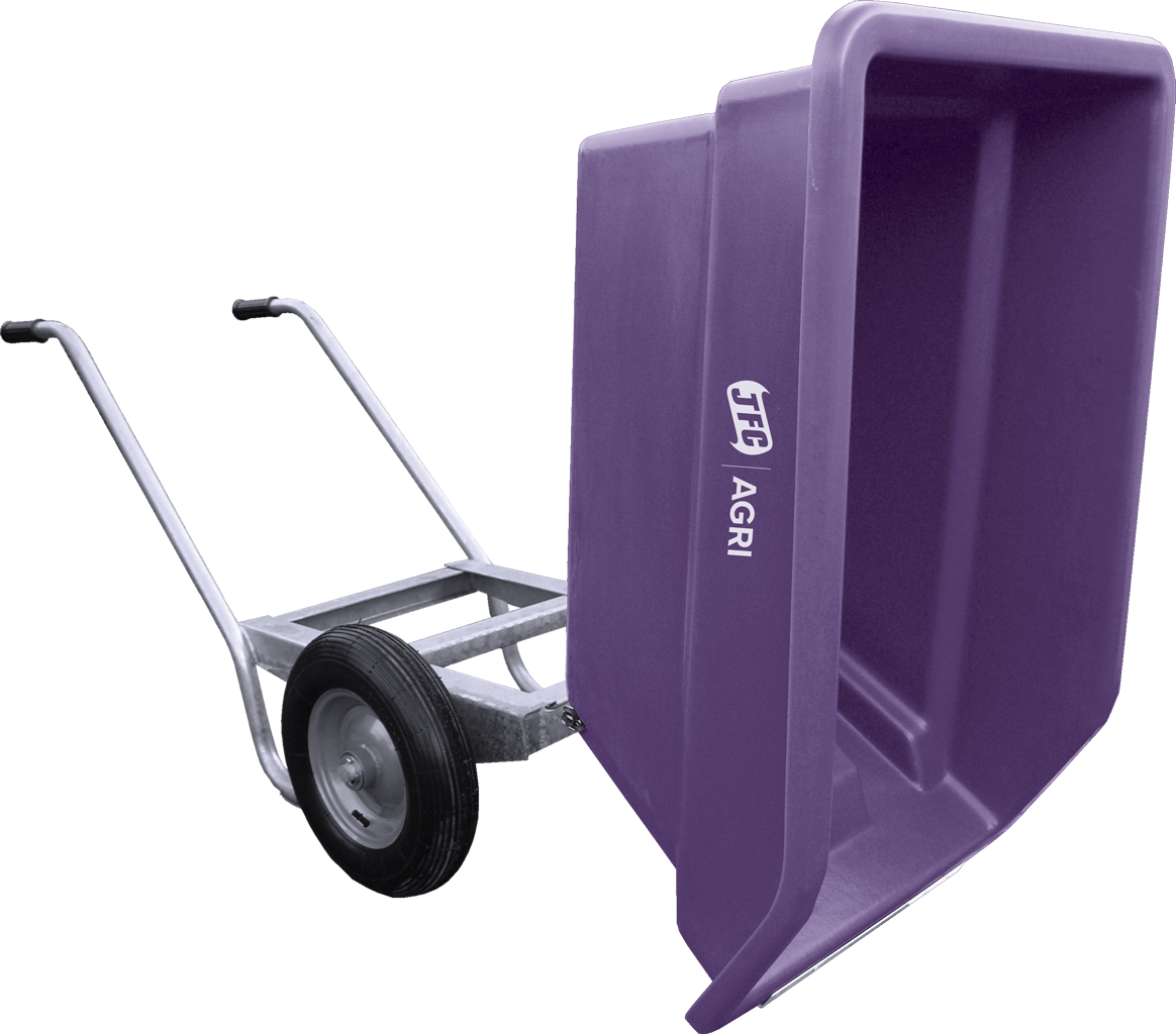 Kippschubkarre 250 L – JFC Universalkarre in 4 Farben für Ihren Stall