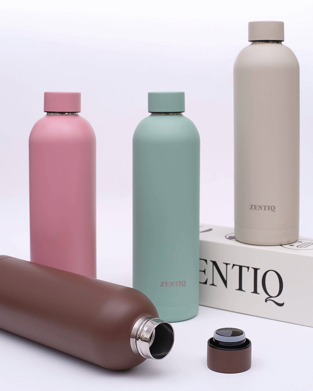 Isolierte Edelstahl Trinkflasche – Braun