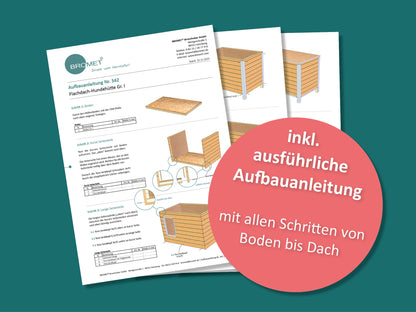 Schrägdach-Hundehütten | Hundehütten für den Außenbereich
