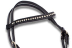 Elegante Kaltblut Westerntrense schwarz mit klaren Strasssteinchen,