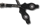 Kaltblut Zweiohr Westerntrense schwarz/weiß mit Perlen-Earloop,