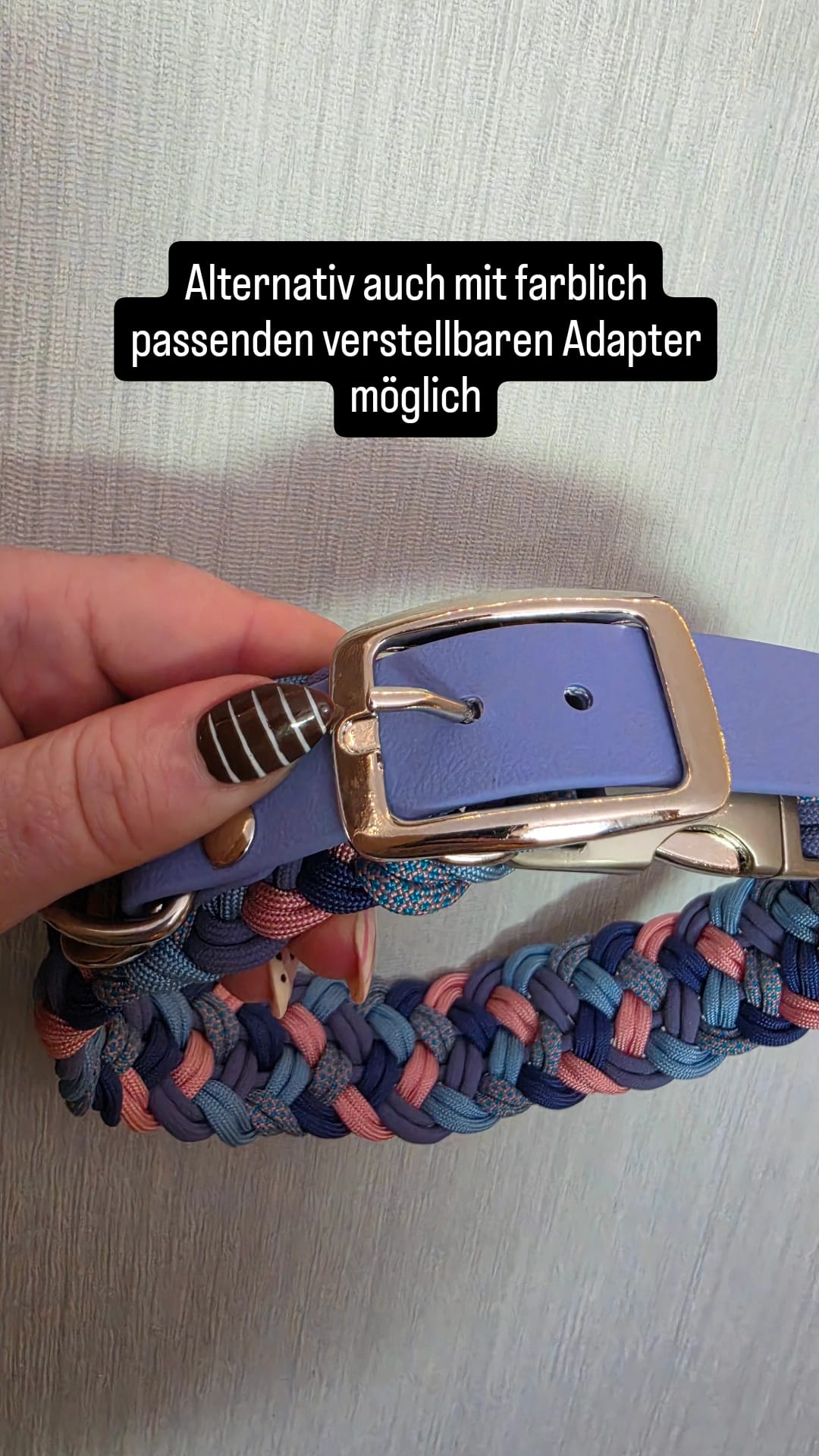 Pfotenlieblinge - Handgemachtes Paracord-Hundehalsband Bubblegum