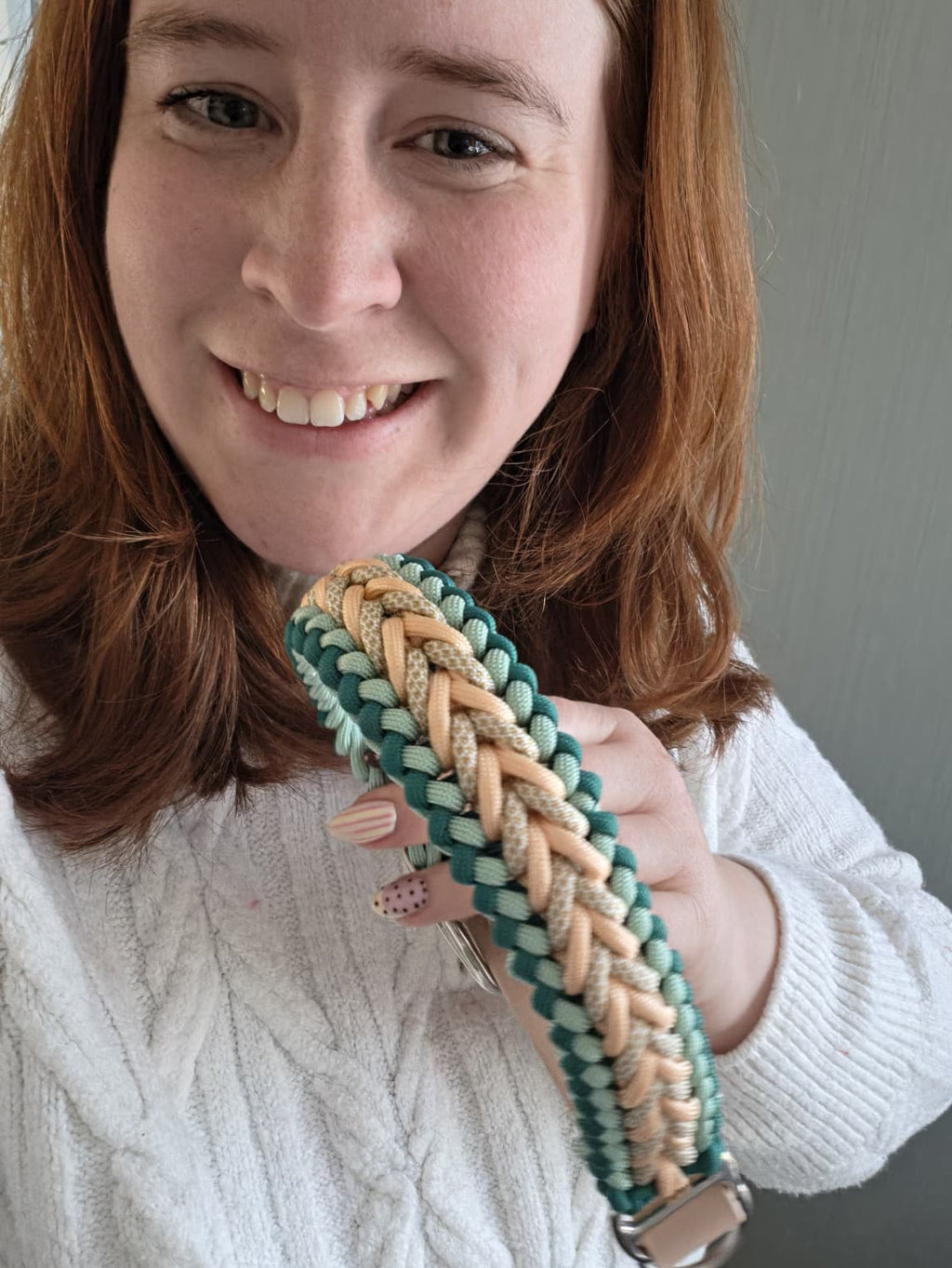 Pfotenlieblinge - Handgemachtes Paracord-Hundehalsband "Seagrass"