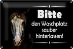 Blechschild  30x20 cm  "bitte Waschplatz sauber" Schild