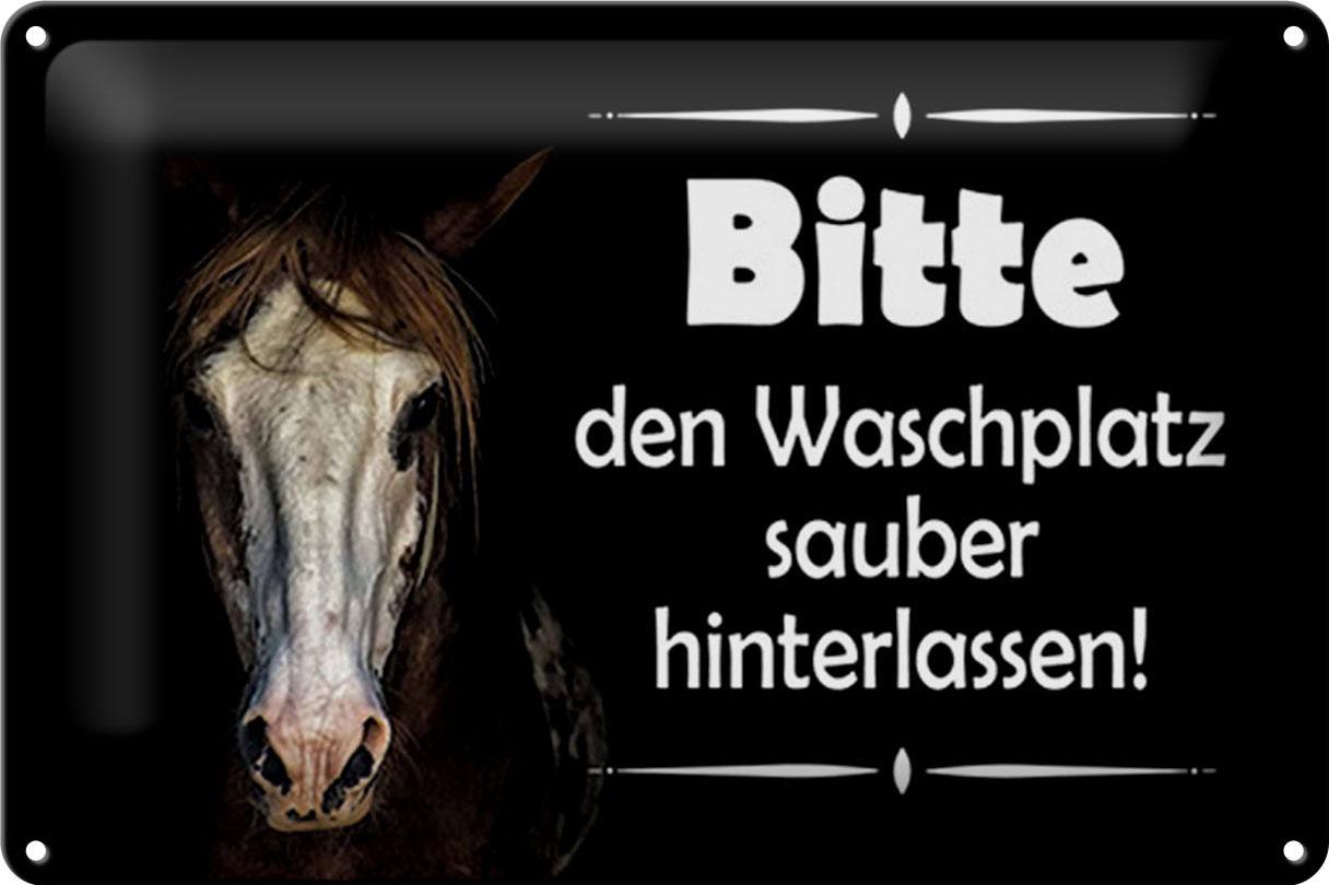 Blechschild  30x20 cm  "bitte Waschplatz sauber" Schild
