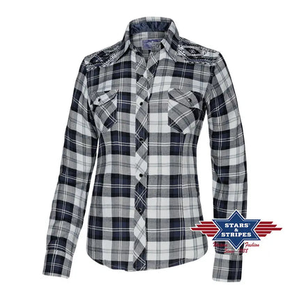 Stars & Stripes® Karobluse - Pasadena Blue Damen