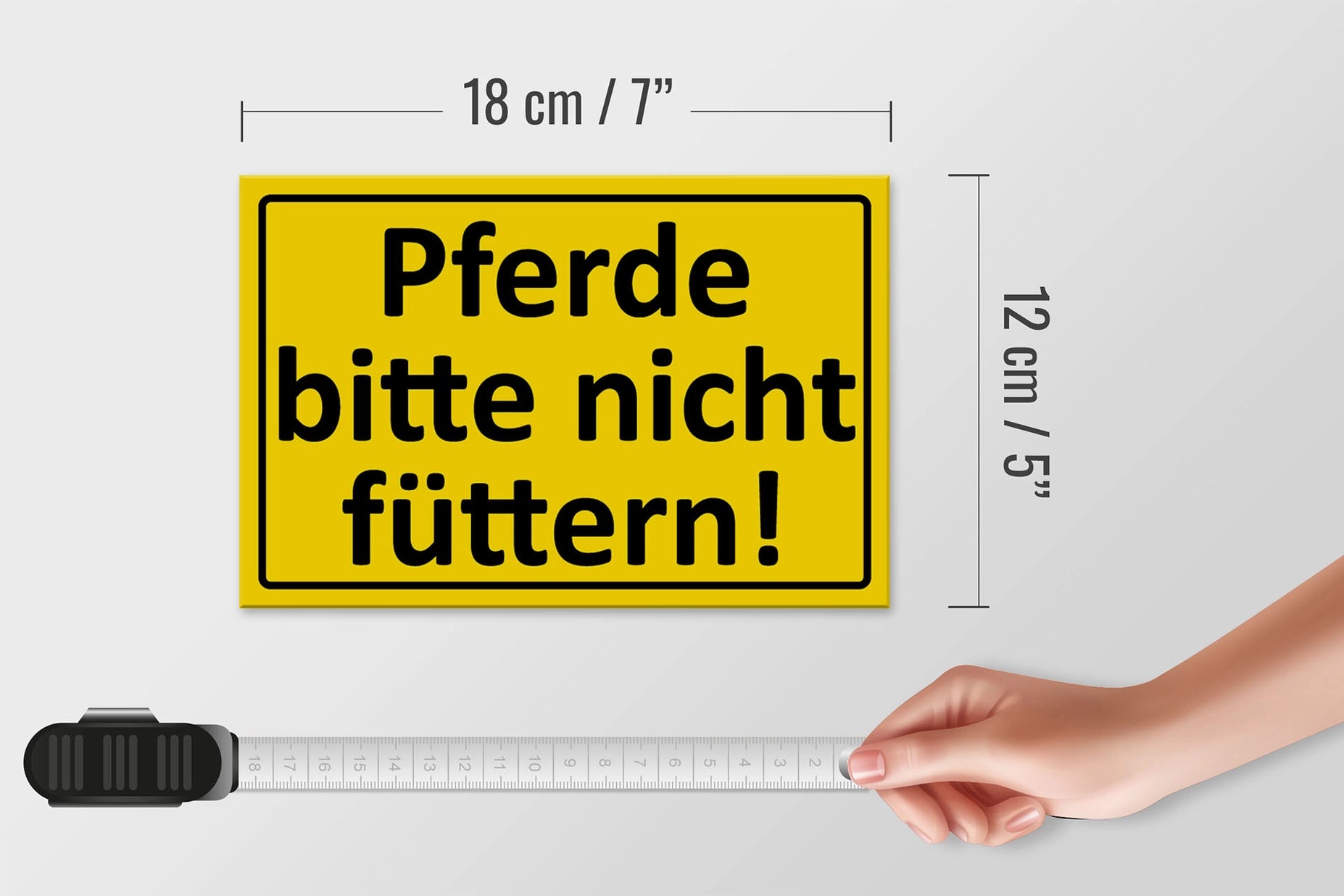 Blechschild 18x12cm "Pferde nicht füttern"