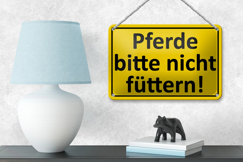 Blechschild 18x12cm "Pferde nicht füttern"
