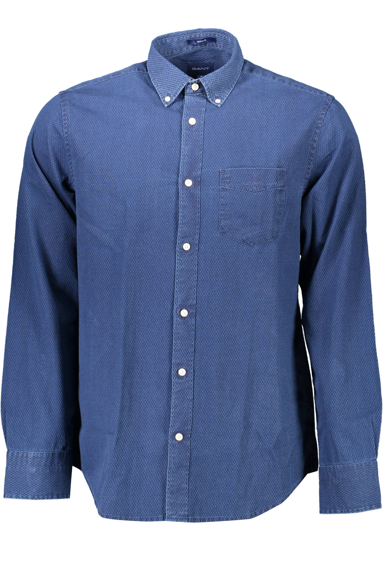 GANT Langarmhemd Herren Blau – Klassisches Baumwollhemd mit Button-Down-Kragen