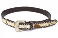 Gürtel Western Style mit Echthaar Inlay und Nieten