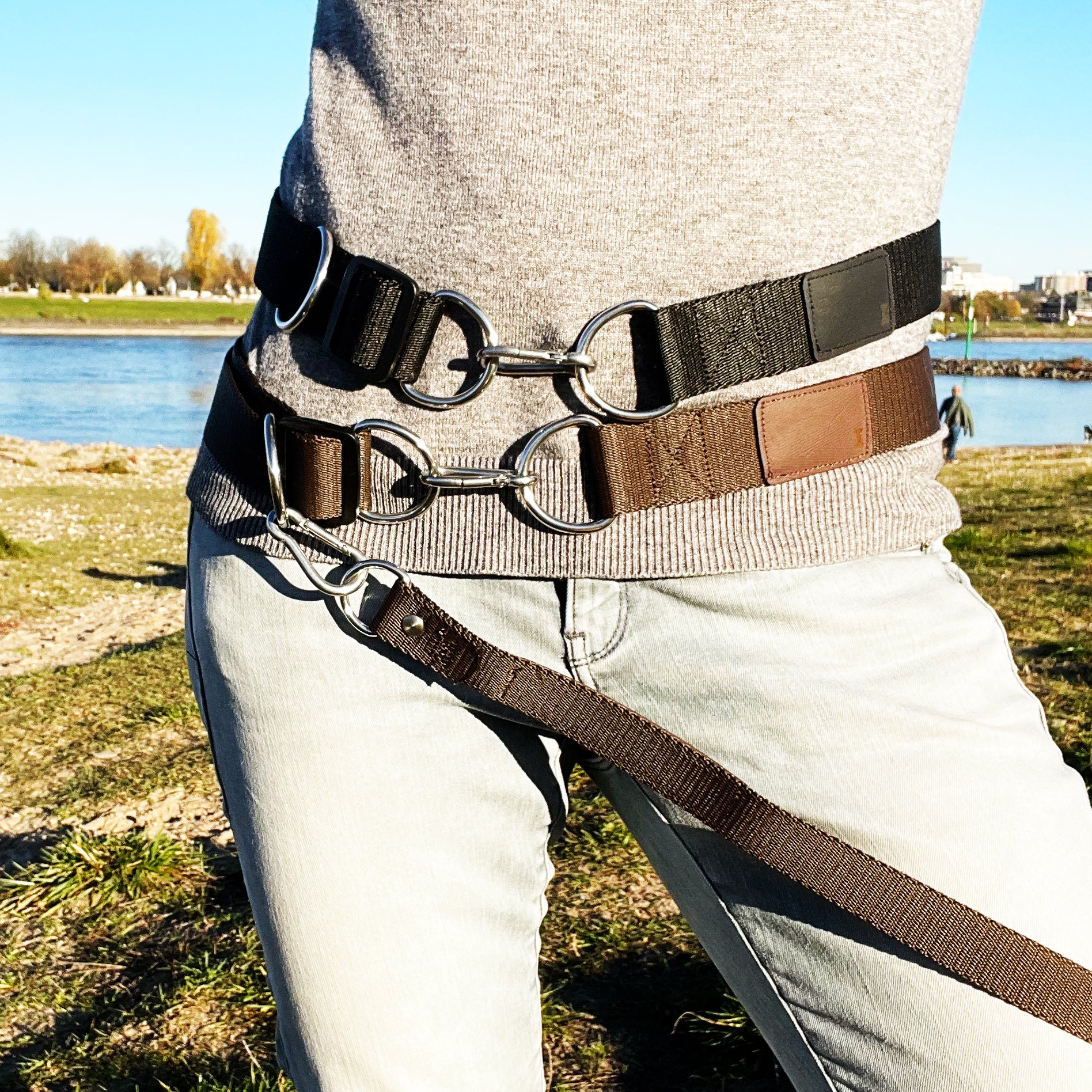 Leinen-Bauchgürtel CHILL - für entspannte Hundeführung - zum Joggen geeignet