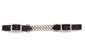 Leder Kinnkette, schwarz