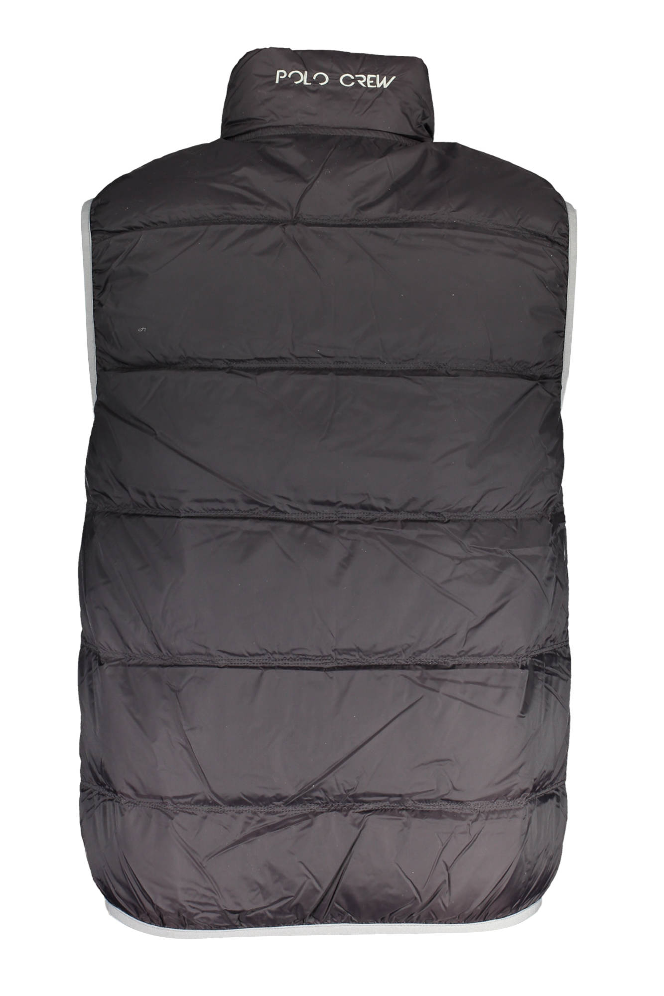LA MARTINA Black Man Ärmellose Jacke Herren – Mit Kontrastdetails & Stickerei