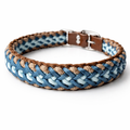 Pfotenlieblinge - Handgemachtes Paracord-Hundehalsband „Ocean Mocha“