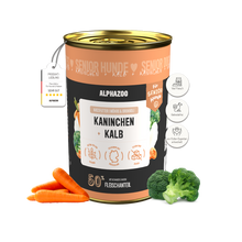 Kaninchen + Kalb Nassfutter für Senior Hunde
