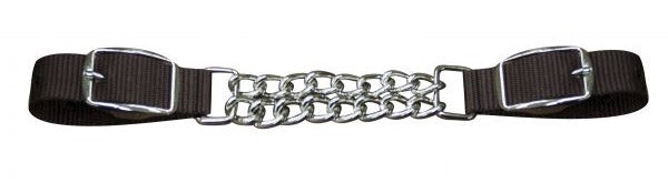Nylon Kinnkette braun