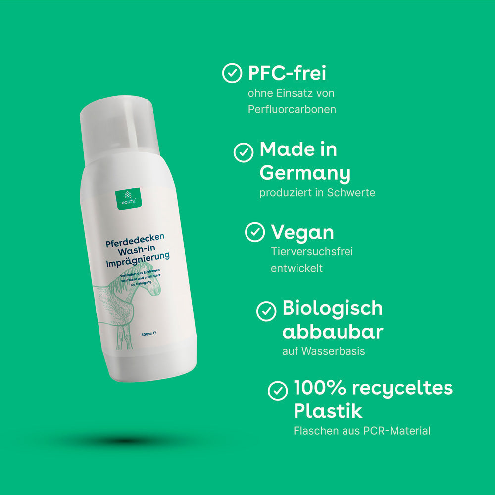 eco:fy - Wash-In Imprägnierung für Pferdedecken
