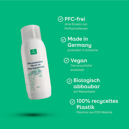 eco:fy - Wash-In Imprägnierung für Pferdedecken