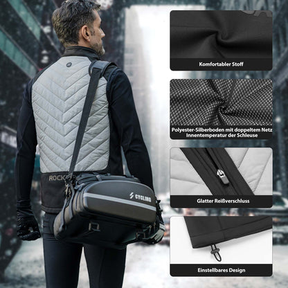 ROCKBROS Elektrische Beheizte Weste mit 3 Temperaturstufen für Herren/Damen