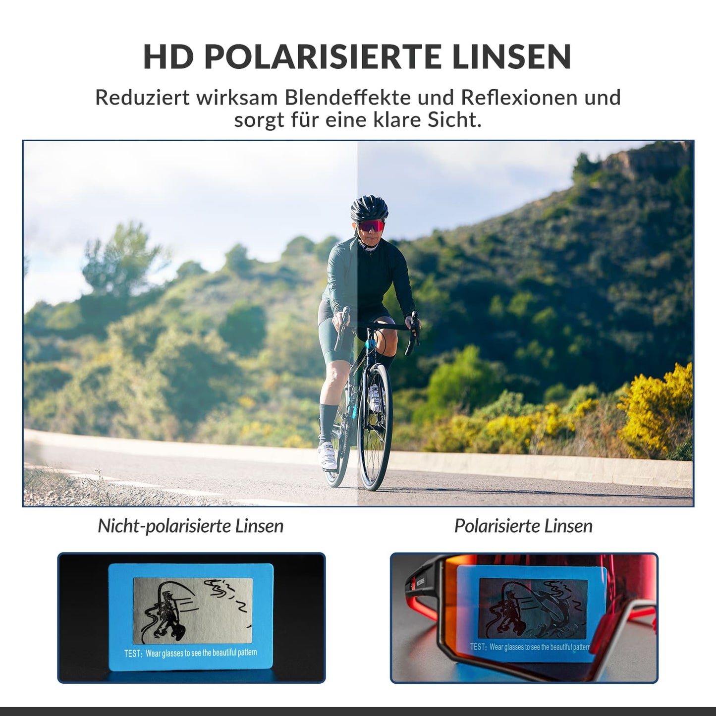 Polarisierte Sport-Sonnenbrille für den Outdoorsport