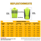 ROCKBROS Reflektierende Weste Reiten Sicherheitsweste Fluoreszierend Grün