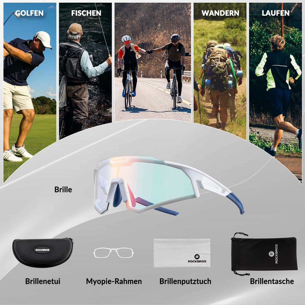 ROCKBROS Sonnenbrille Selbsttönend Outdoor UV400 Schutz