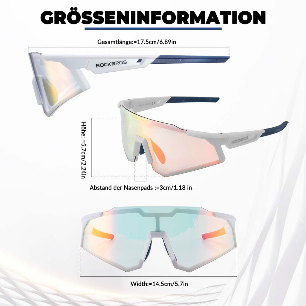 ROCKBROS Sonnenbrille Selbsttönend Outdoor UV400 Schutz