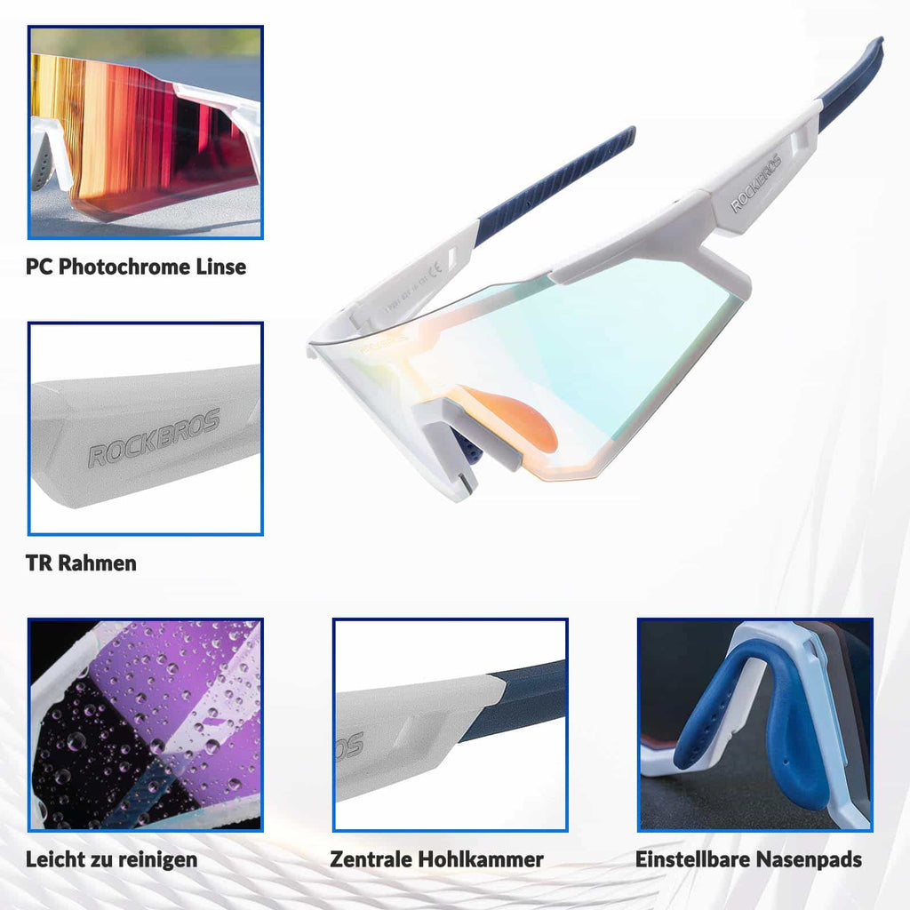 ROCKBROS Sonnenbrille Selbsttönend Outdoor UV400 Schutz