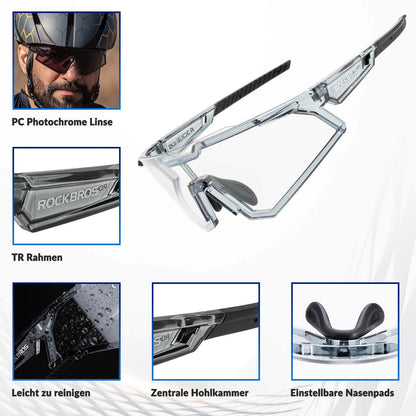 ROCKBROS Sonnenbrille Selbsttönend Outdoor UV400 Schutz