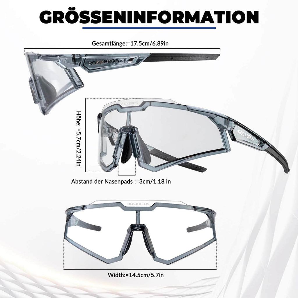 ROCKBROS Sonnenbrille Selbsttönend Outdoor UV400 Schutz