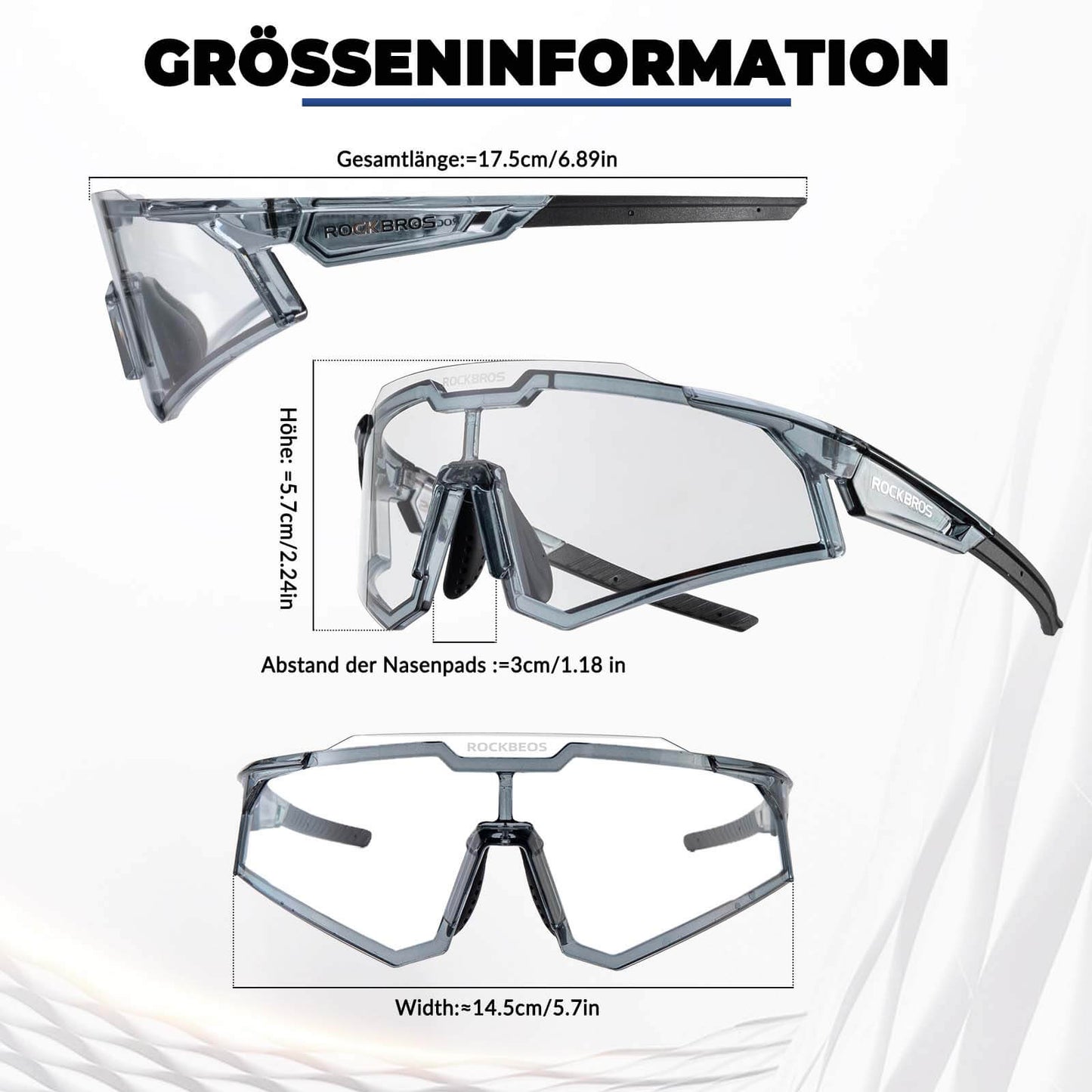 ROCKBROS Sonnenbrille Selbsttönend Outdoor UV400 Schutz