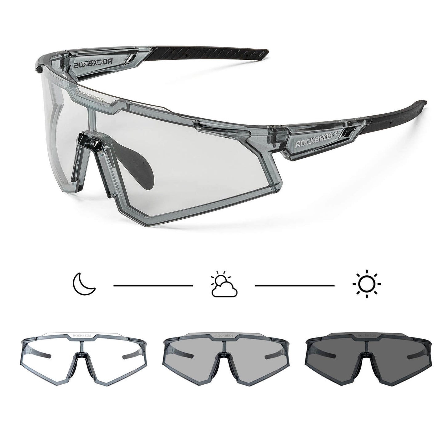 ROCKBROS Sonnenbrille Selbsttönend Outdoor UV400 Schutz
