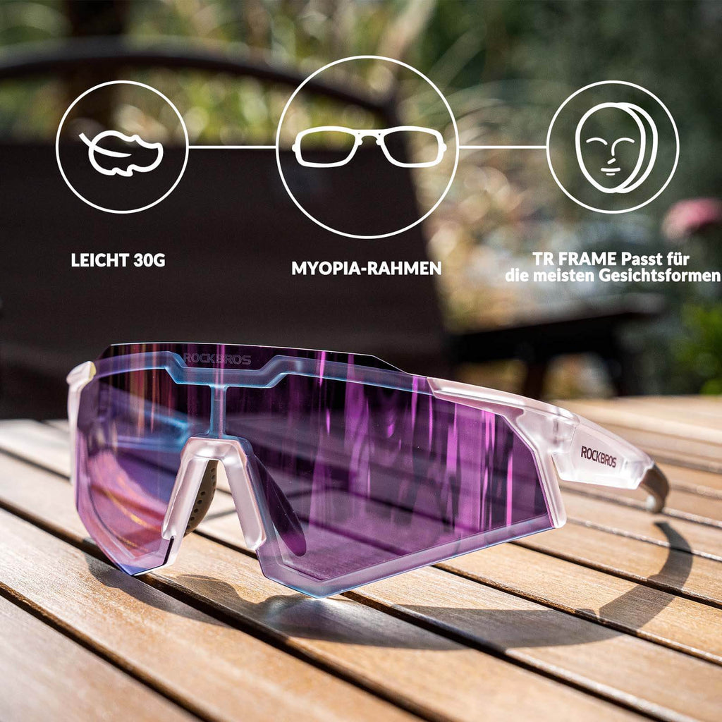 ROCKBROS Sonnenbrille Selbsttönend Outdoor UV400 Schutz