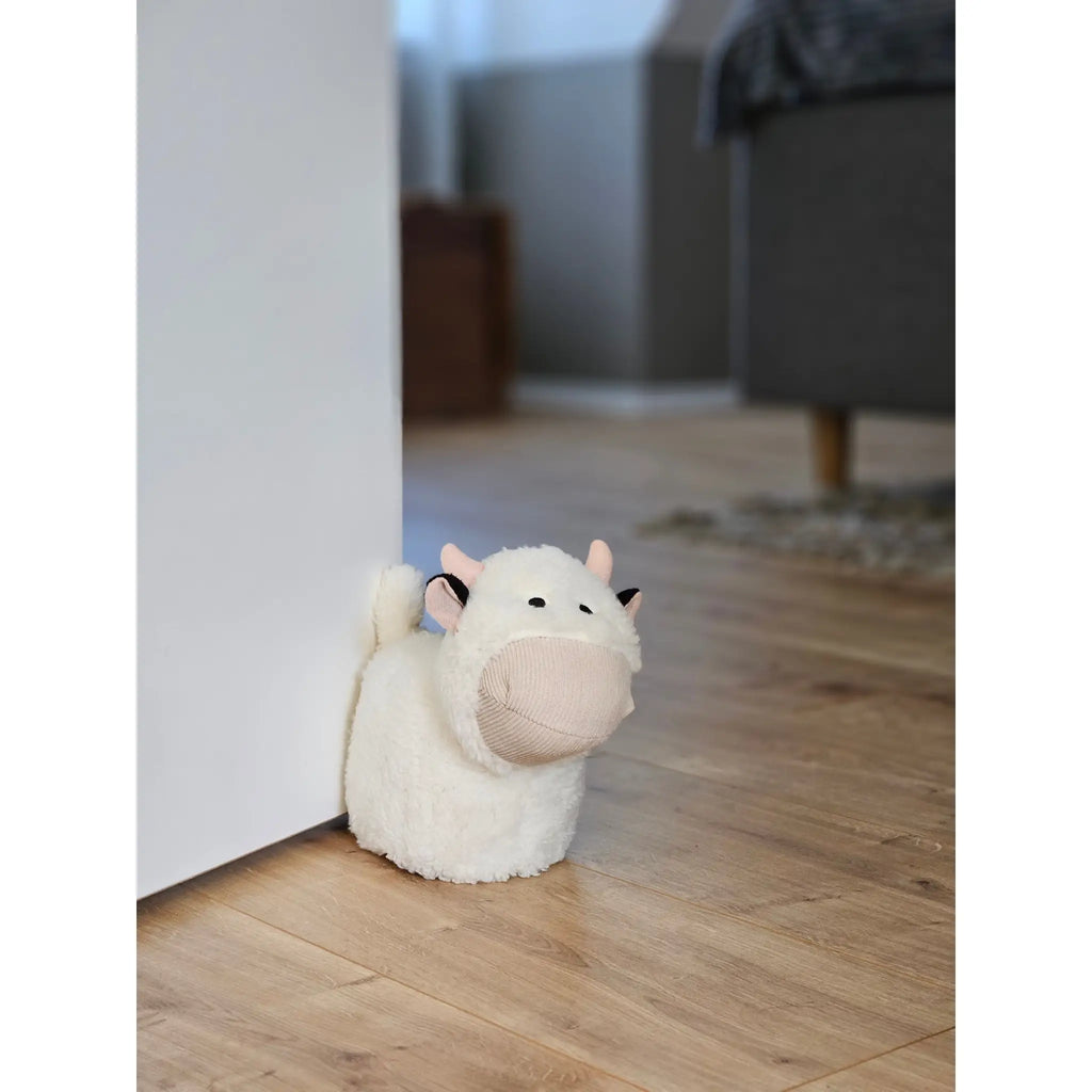 Türstopper Türsack Schaf Kuh Hund Türpuffer für Boden Stoff und Sand weiß beige