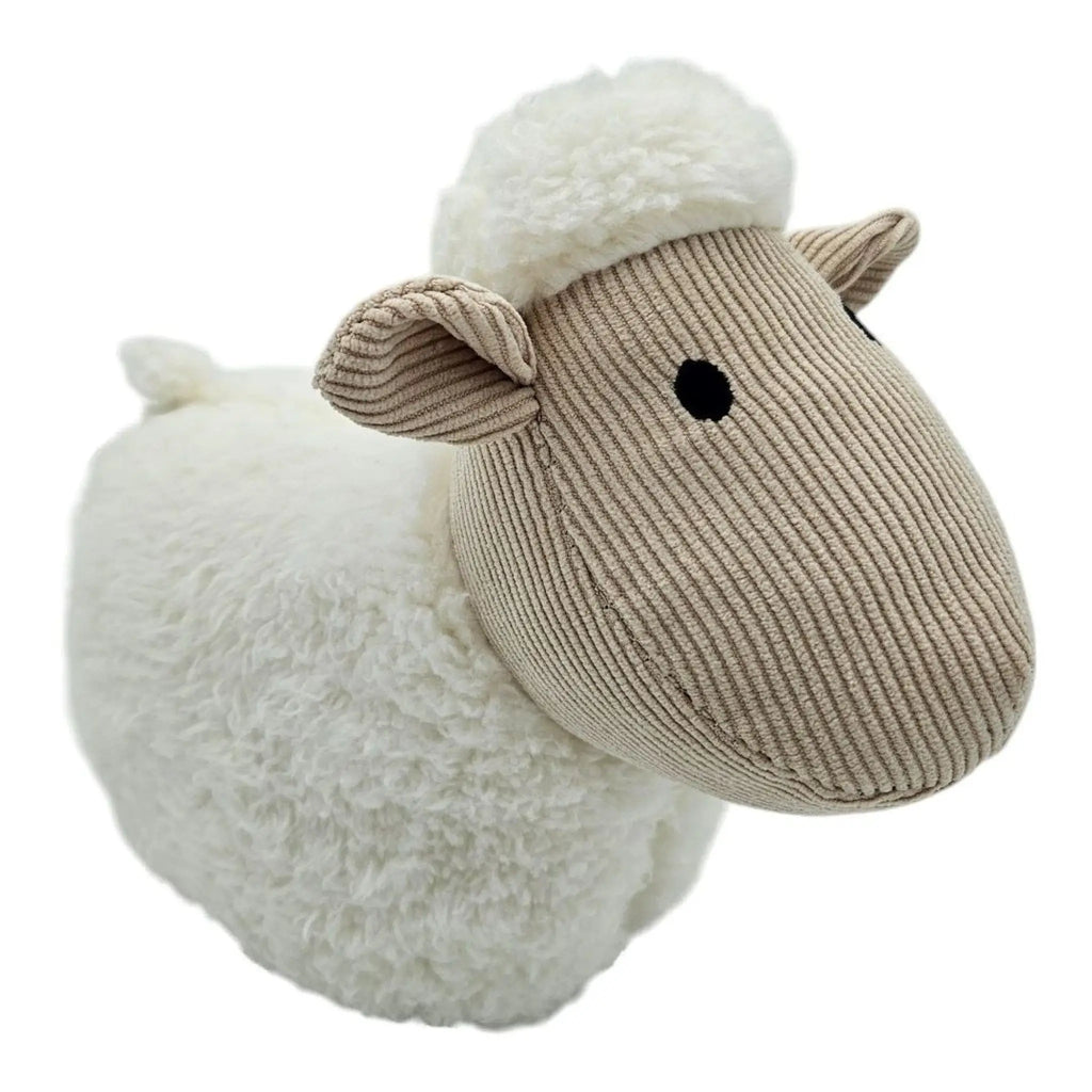 Türstopper Türsack Schaf Kuh Hund Türpuffer für Boden Stoff und Sand weiß beige