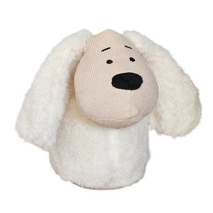 Türstopper Türsack Schaf Kuh Hund Türpuffer für Boden Stoff und Sand weiß beige