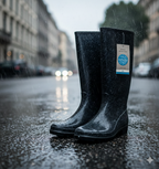 Sorbetto Accessori Stiefel Gummistiefel Joy Schwarz mit Herzen Gr. 36
