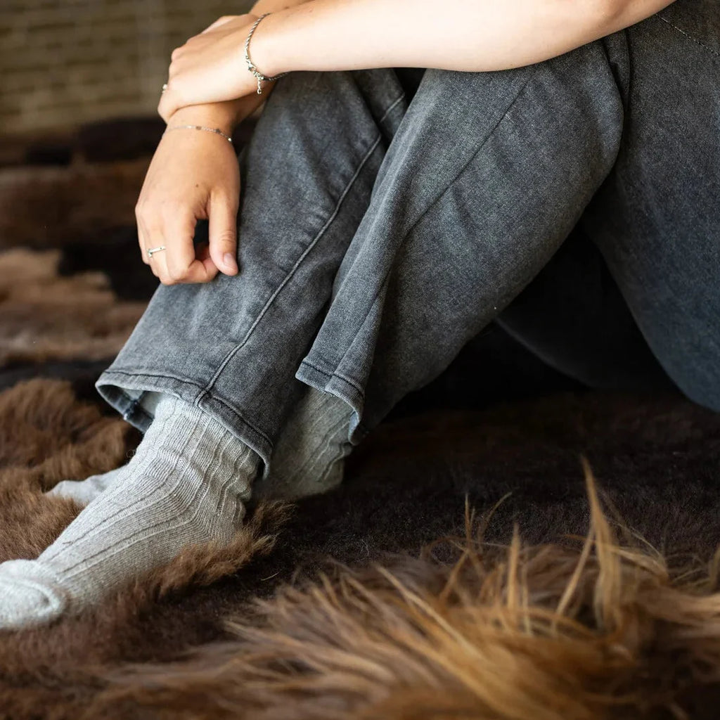 Wollsocken Sid – Grau - Van Buren - Schafswollsocken (80% Wolle)