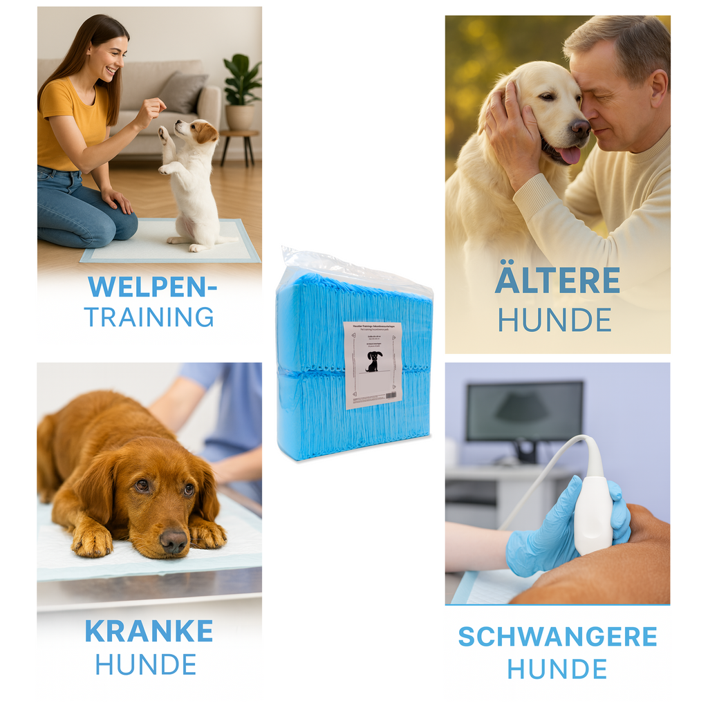 50 Welpenunterlagen 60×90 cm – Saugstarke Hunde-Trainingspads