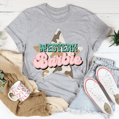 Damen Western Barbie Stern Shirt